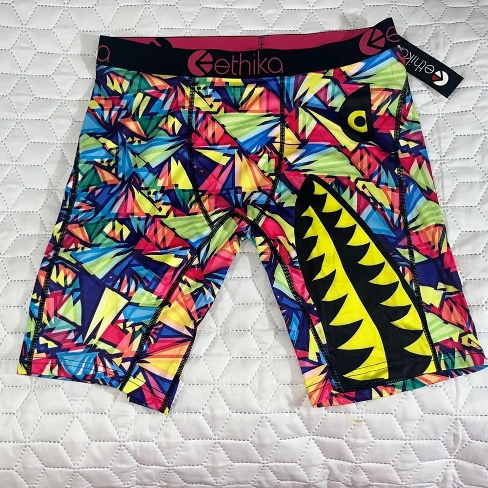 Ethika Men's Crazy Psychedelic Colorful Graphic Boxer Briefs